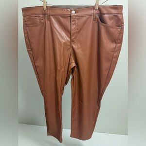 Torrid Brown Faux Leather Pants